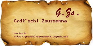 Gröschl Zsuzsanna névjegykártya